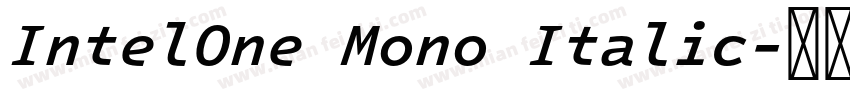 IntelOne Mono Italic字体转换